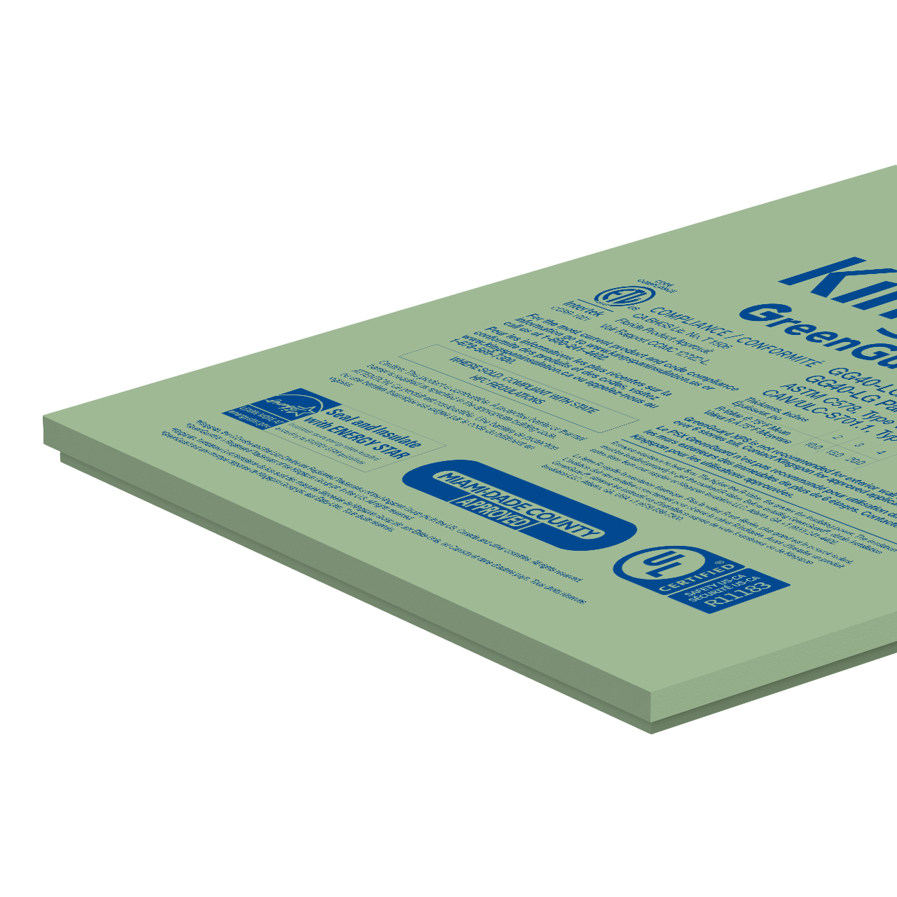 Kingspan Insulation R10, 2in X 4ft X 8ft Unfaced Foam